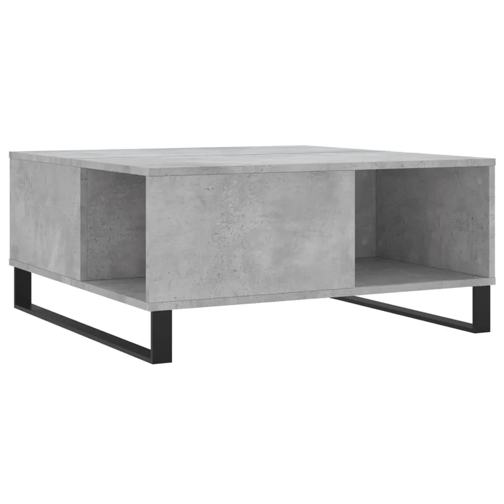 Tavolino Basso 80x80 Grigio Cemento vidaXL - Urban Style