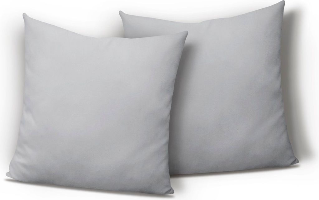 2er Pack Kissenbezug Kissenhülle 40x40 cm silber Uni Jersey Produktbild 