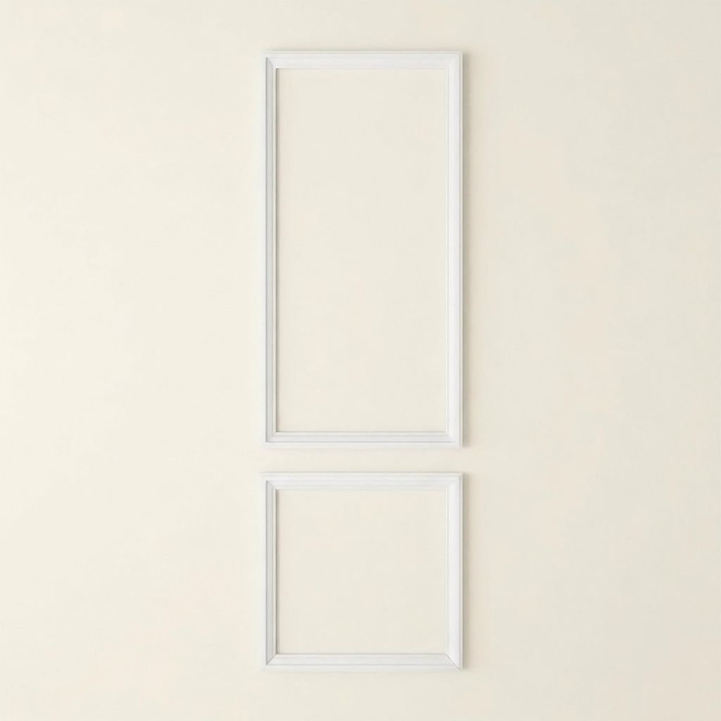 Zierlijsten, set van 2, wit - 40x40 cm + 40x100 cm - Productafbeelding 
