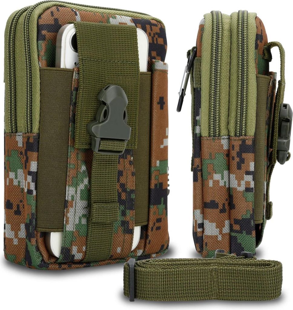 Taktische Handytasche -Molle- EDC-Tasche für Apple iPod Touch 4 mit Schultergurt - Handyhalter Militär Hülle Gürteltasche max. 6.7 Zoll