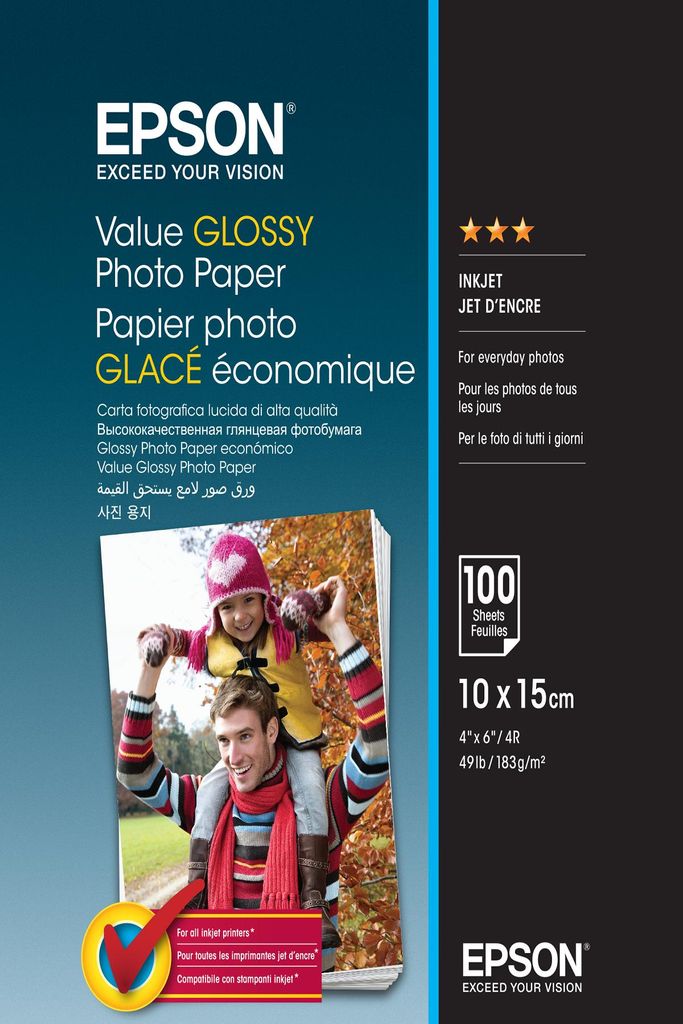 Epson Value Glossy Photo Paper carta fotografica Lucida Immagine del prodotto 