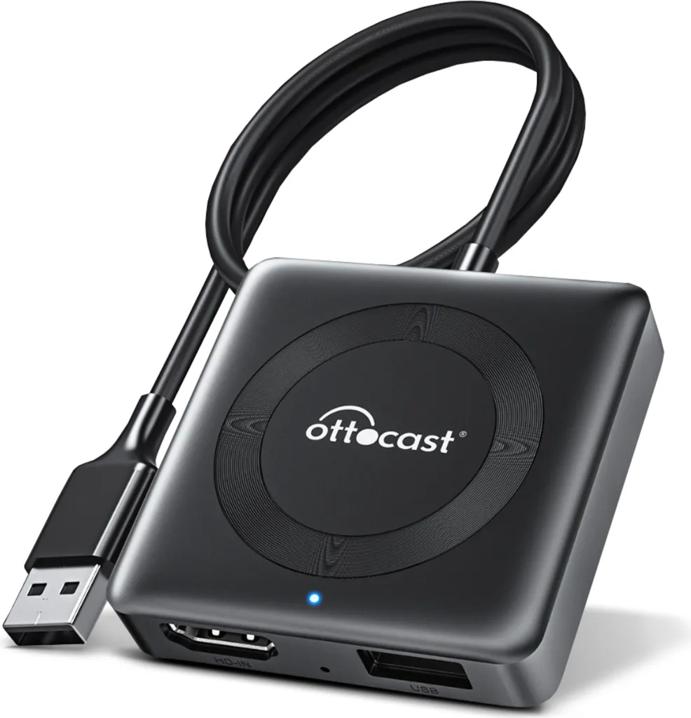 Ottocast Car TV Mate MAX Adaptateur HDMI Sans Fil CarPlay Android Auto