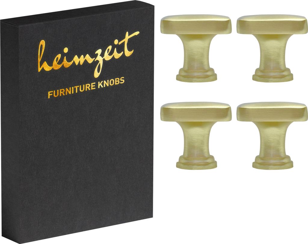4x Möbelknöpfe Gold Schrankknöpfe Metall Möbelgriffe Schubladenknöpfe Türknauf