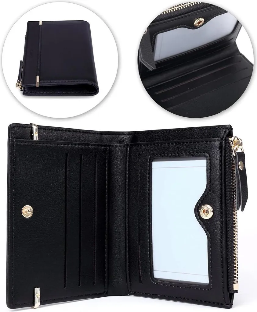 Portafoglio lungo da donna in pelle PU con cerniera sottile e porta carte acquista in modo economico - spedizione gratuita, recensioni reali con foto