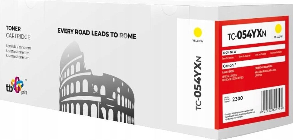 TB Print Toner for Canon LBP620C 054H TC-054YXN yellow 100% new