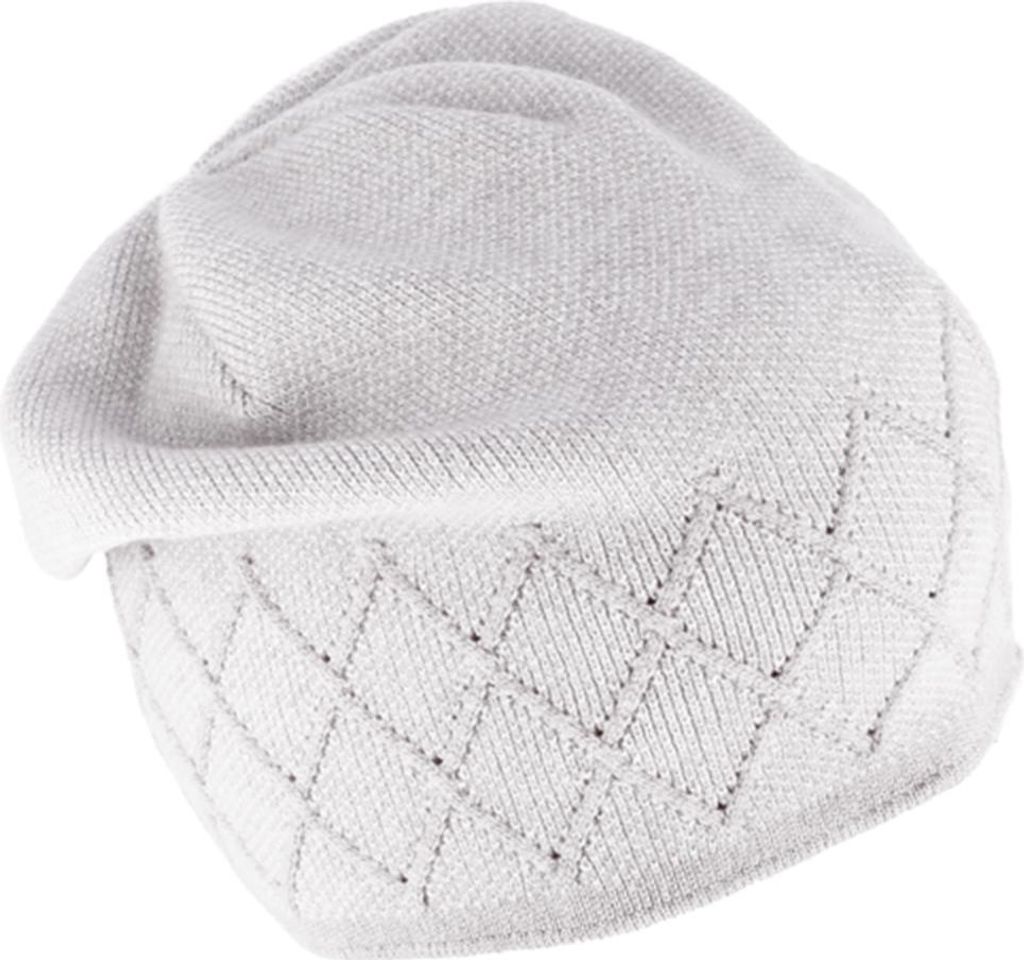 Fiebig Beanie Viskose Melange Rautenmuster