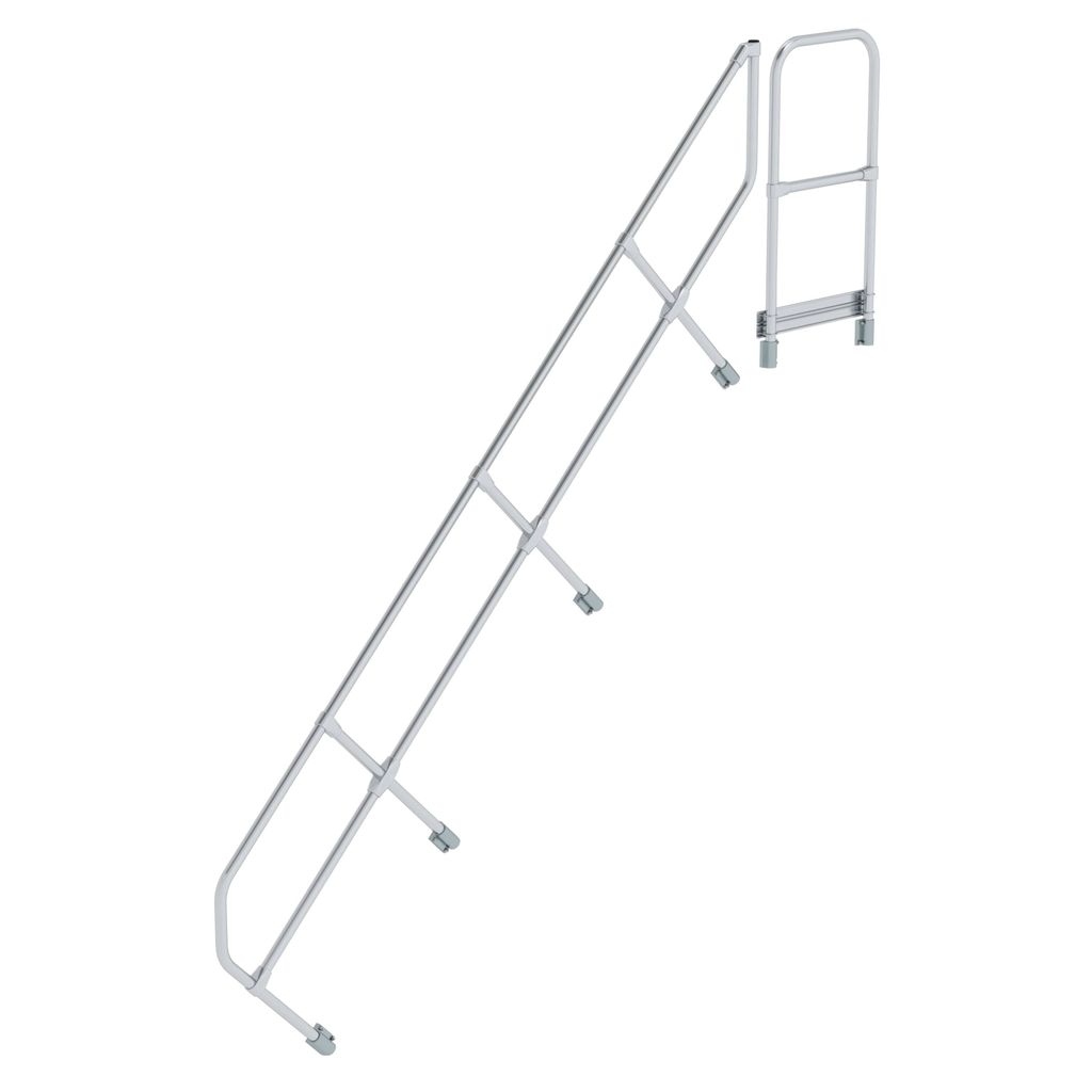 Günzburger Steigtechnik zweiter Handlauf für Treppe mit Plattform 45° mit 11 Stufen - 600511