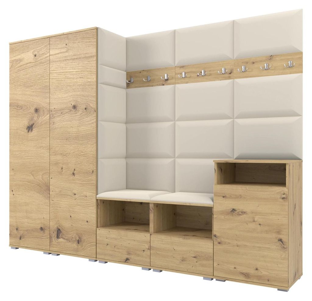 Garderobe NELA VIII 250 cm Modulare Flurmöbel Artisan Eiche Produktbild 