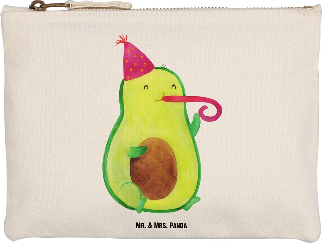 Mr. & Mrs. Panda pencil case Avocado Geburtstag Größe M - Weiß - Geschenk, Feier, Frucht, Kulturtasche, Kulturbeutel, Stoffbeutel, Pouch, Überr...