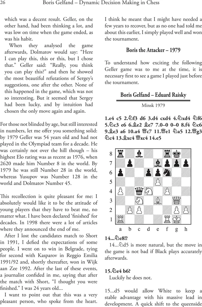 Dynamic Decision Making in Chess par Boris Gelfand en version brochée - 13