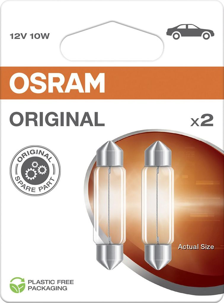OSRAM ORIGINAL SV8.5-8 12 V/10 W 43 mm (2er Blister)