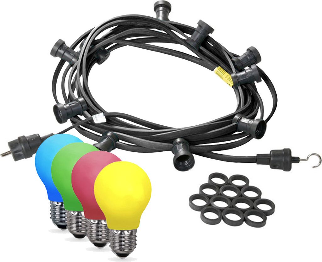 Illu-/Partylichterkette 5m - Außenlichterkette schwarz -  Produktbild 