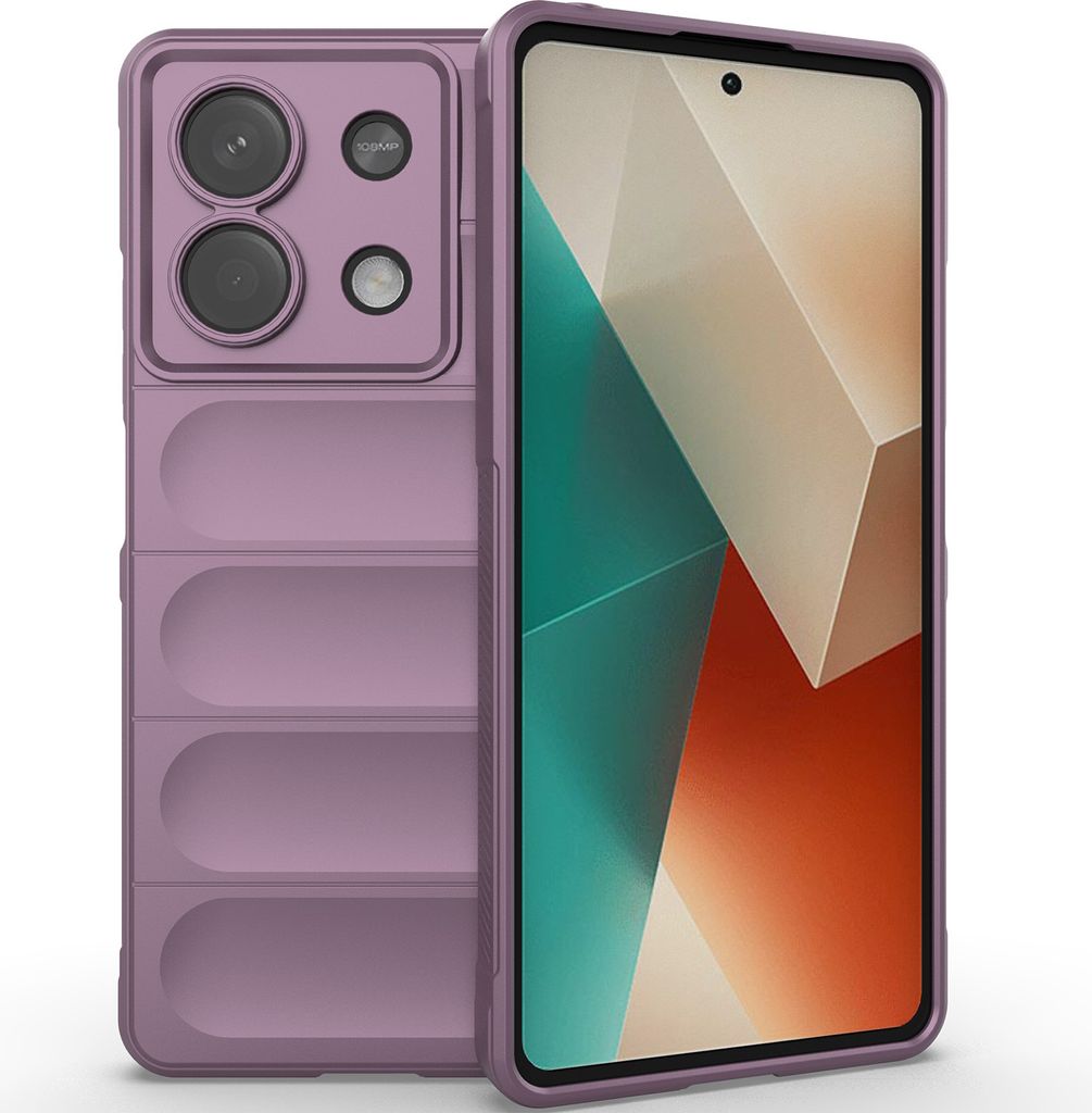 Handyhülle für Xiaomi Redmi Note 13 Weich TPU Silikon Stossfest Anti-rutsch Hülle Lila