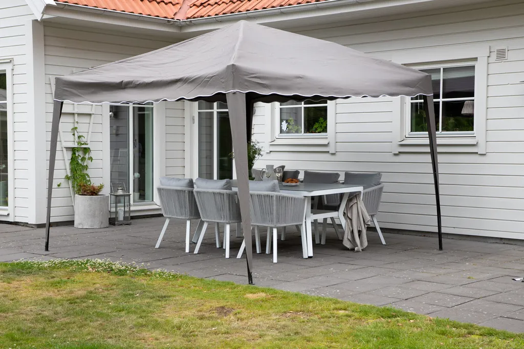 Pavillon de jardin bicolore Easy, tente de réception amovible 9m² - 4