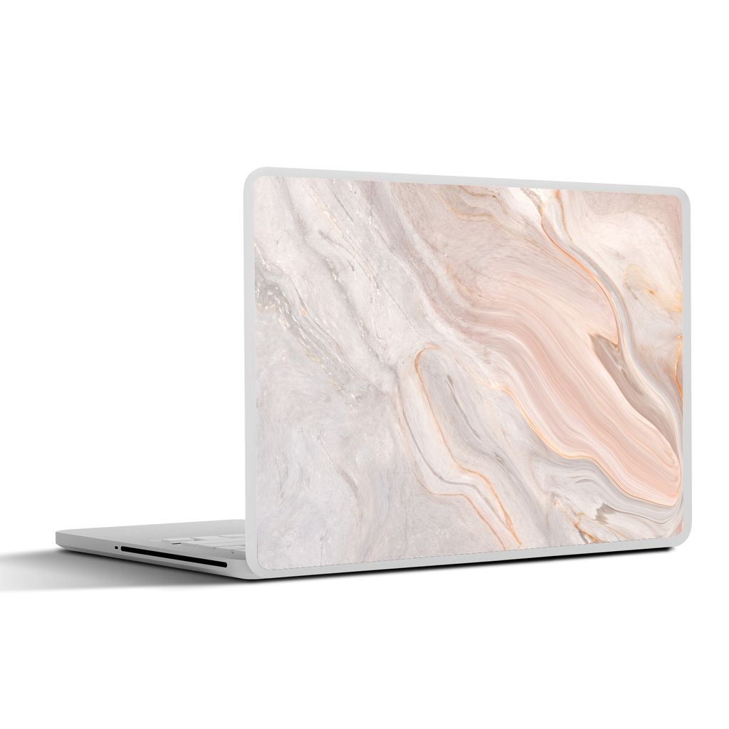 MuchoWow Laptop Aufkleber Sticker Cover Marmor - Muster - Pastell - Abstrakt - Marmoroptik - Luxe 40x30 cm - Laptop Dekoration - Selbstklebend