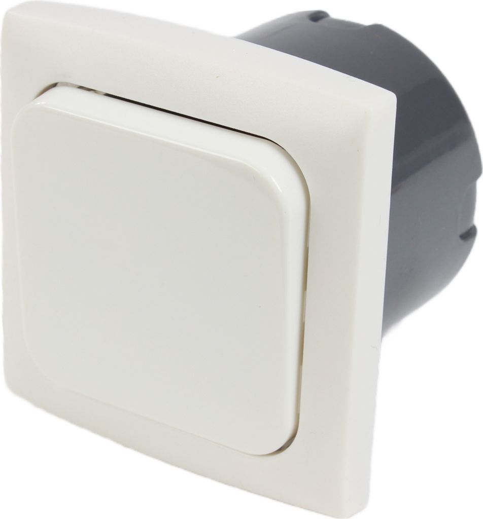 C-Line Presto Inprojal CBE 12-230 Volt Schalter + Rahmen + Isodose Wohnmobil Wohnwagen Boot weiß