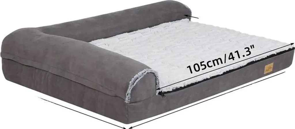 Materasso Cane Ortopedico XL 120x90 - Lavabile Schiuma Alta Densità