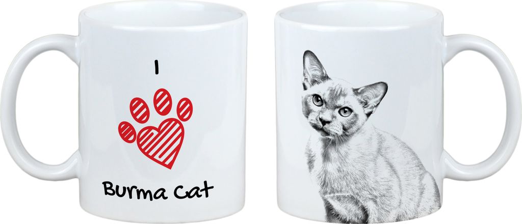 Birmakatze - Tasse mit Katze, entzückende Tasse mit Grafik, Geschenk mit Ihrem Foto von der Marke Art-Dog