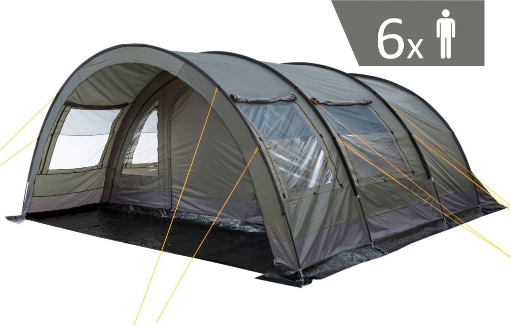 CampFeuer Zelt Relax6 für 6 Personen | Oliv/Grau, Produktbild 