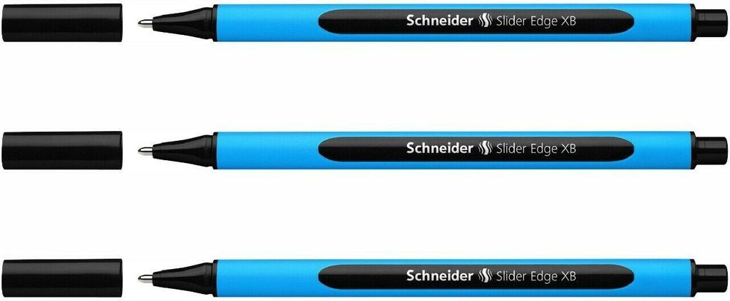 Schneider Kugelschreiber Slider Edge XB - 3er-Set schwarz