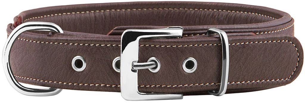 Knuffelwuff 13991-008, Hund, Standardkragen, Braun, Echtes Leder, Einfarbig, Kein Muster