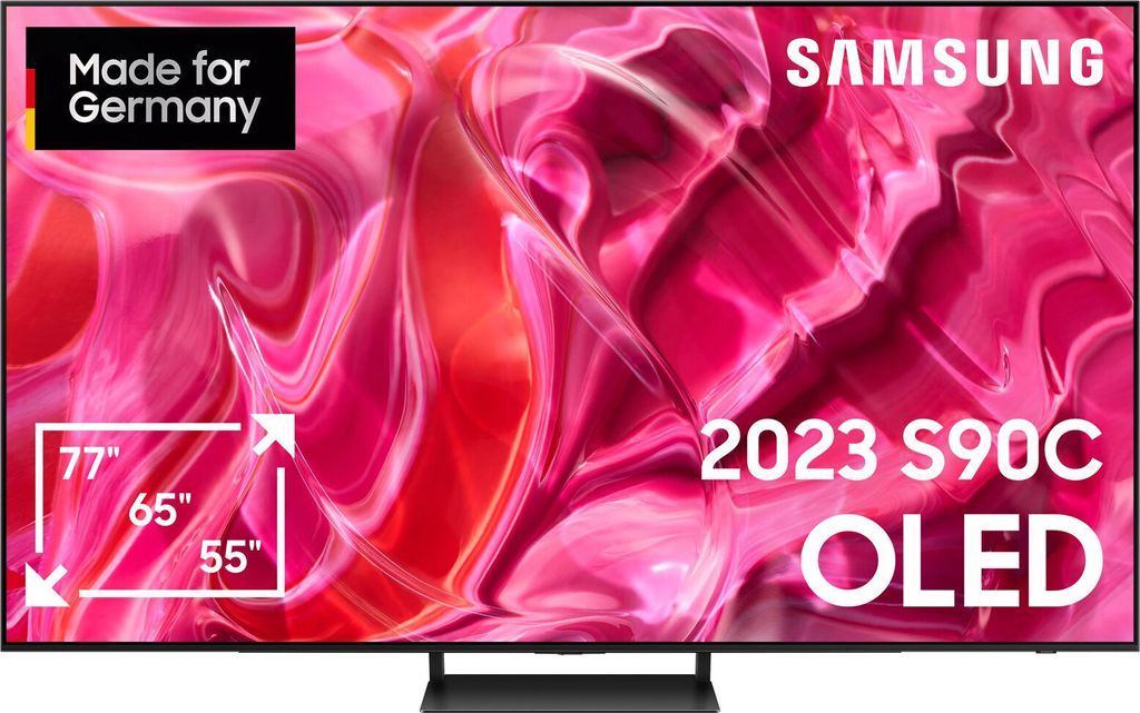 SAMSUNG GQ-65S90C, OLED-Fernseher 163 cm (65 Zoll), schwarz/titan, UltraHD/4K, HDMI 2.1, AMD Free-Sync, 120Hz Panel