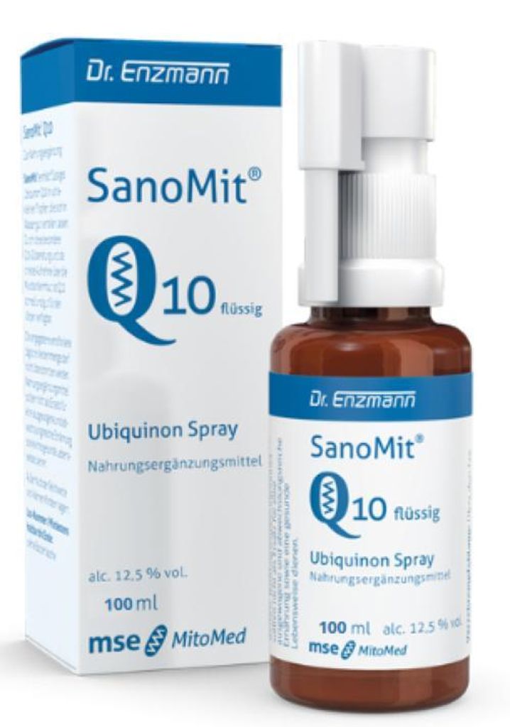 Dr. Enzmann SanoMit Q10 Spray 100 ml - Ubichinon MSE - Coenzym Q10 Sparflasche