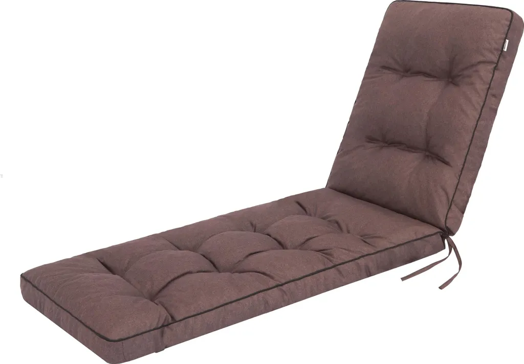Coussin chaise longue HUGO 201x55x8 cm Pillowprim gris résistant UV