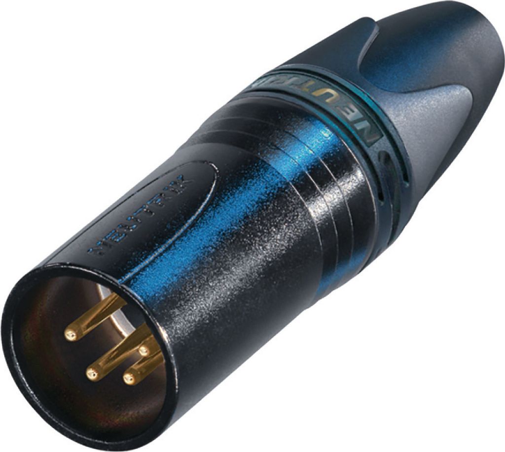 Neutrik NC4MXX-B, XLR, Schwarz, Gold, -30 - 80 °C, 19 mm