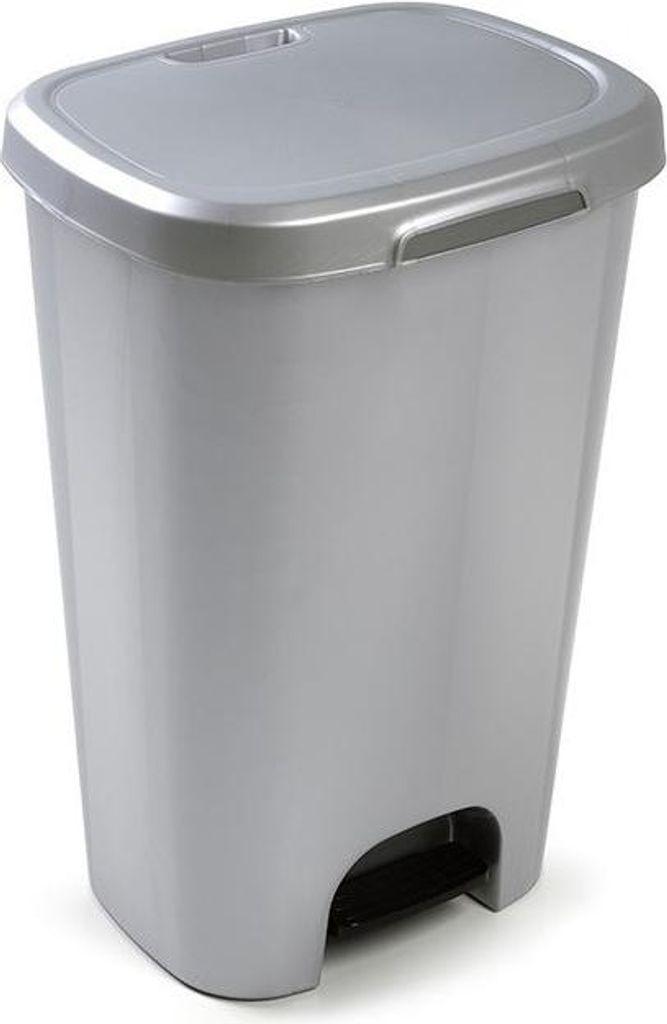 Treteimer - silber - Kunststoff - 50 l Produktbild 