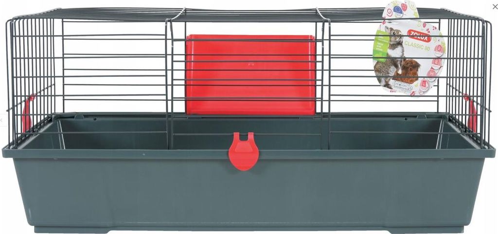 ZOLUX Classic 80 grau/rot - Käfig für Nagetiere