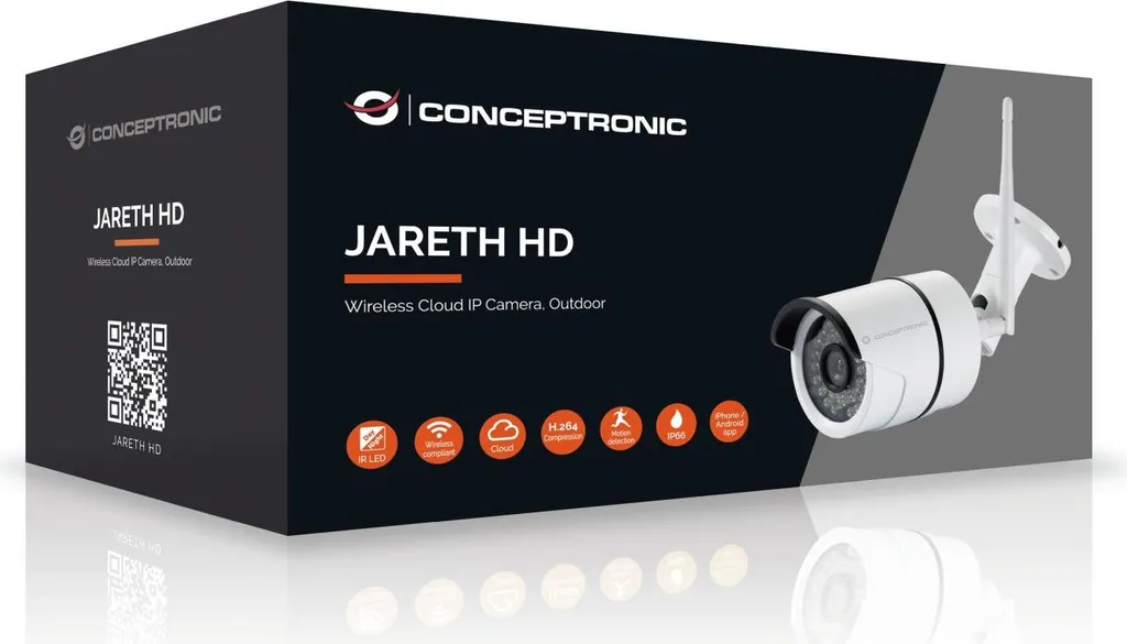 Conceptronic JARETH Caméra IP Cloud Sans Fil Extérieure HD Surveillance