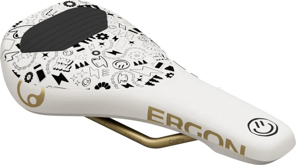 Selle Ergon SM Downhill Comp Vali Höll Edition blanche pour VTT de descente