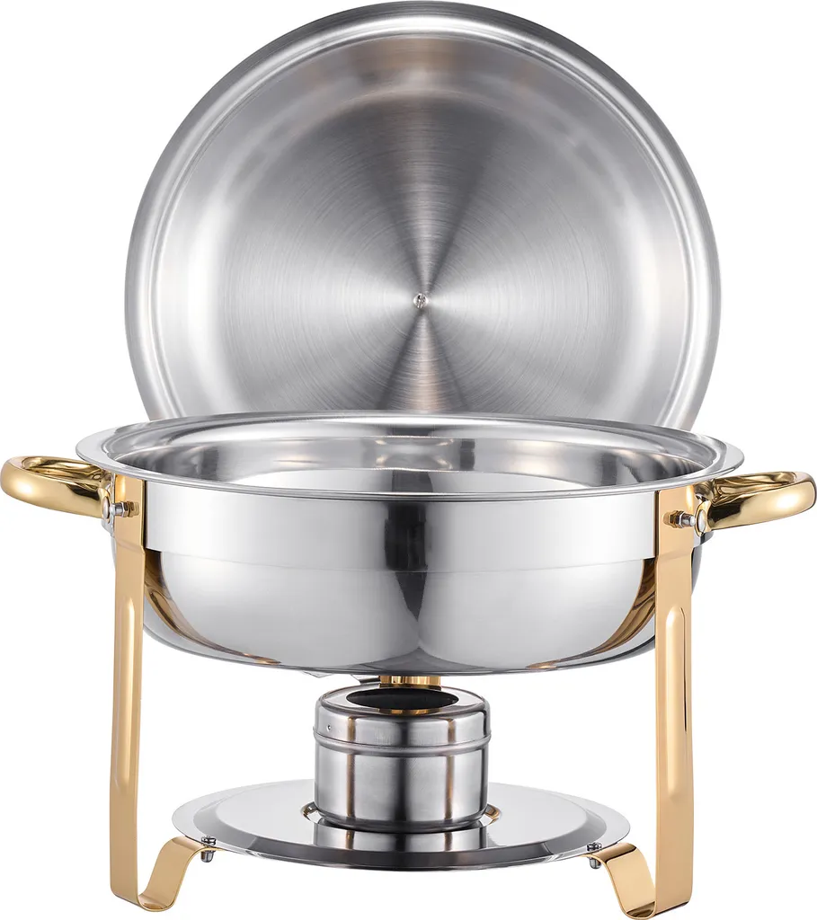 Chafing Dish Set 4 Pezzi SucceBuy Oro 4.7L Professionale per Buffet
