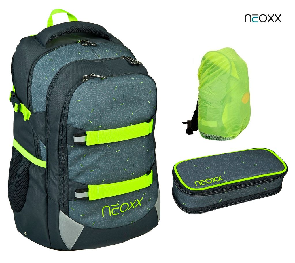neoxx Active Schulrucksack 3tlg Mode & Accessoires Taschen Schultaschen Schulrucksäcke Set mit 