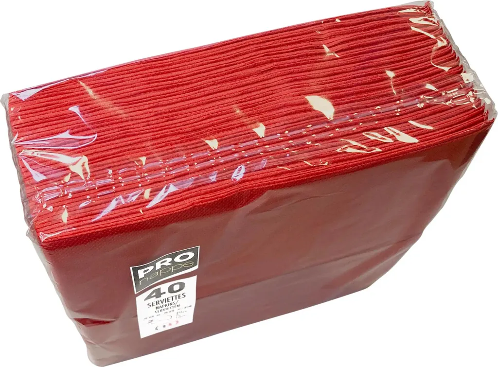 Serviettes de Table Rouges pour Réception et Restauration 30x40 cm - 2
