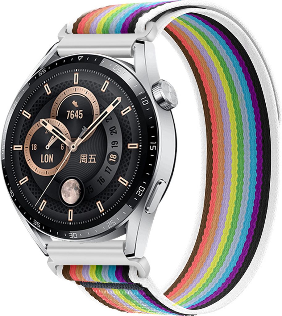 BStrap Velcro Nylon Armband für Huawei Watch 3 / 3 Pro, Produktbild 