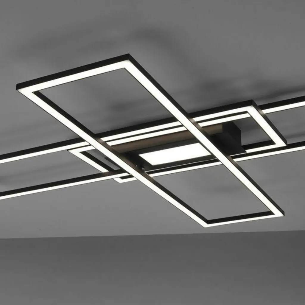 Lampada Soffitto LED 99cm Nera Dimmerabile Telecomando 230V - 9