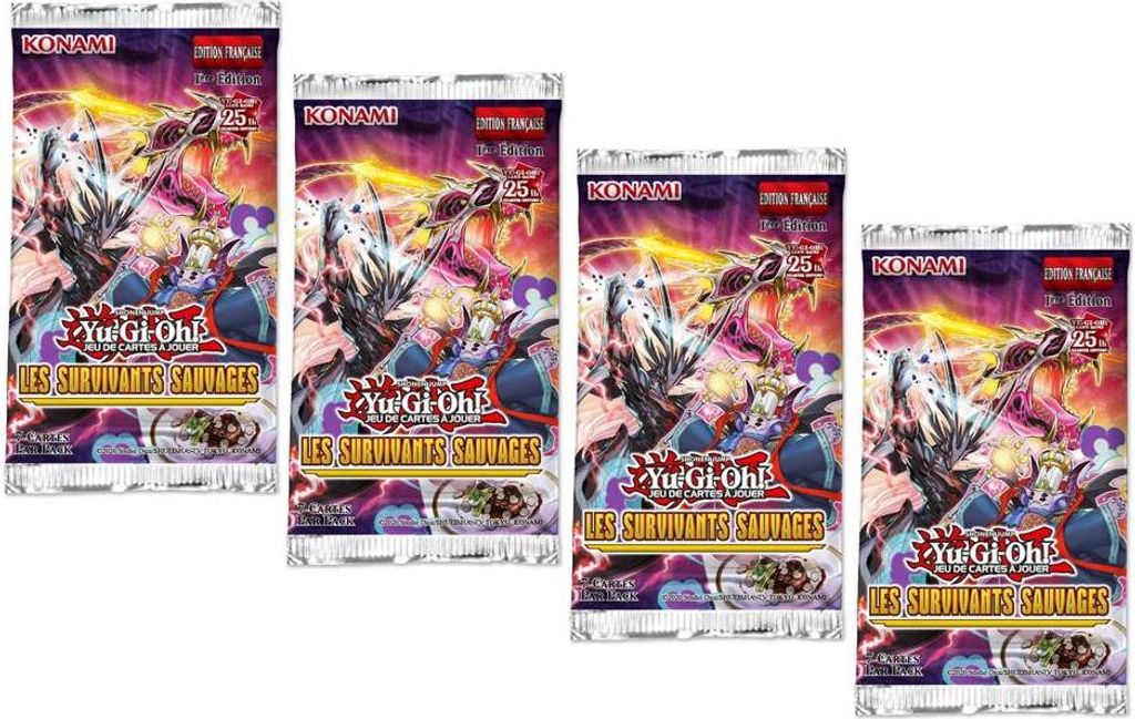 Yu-Gi-Oh!, 4er Booster-Set Wild Survivors Spielkarten, Bunt