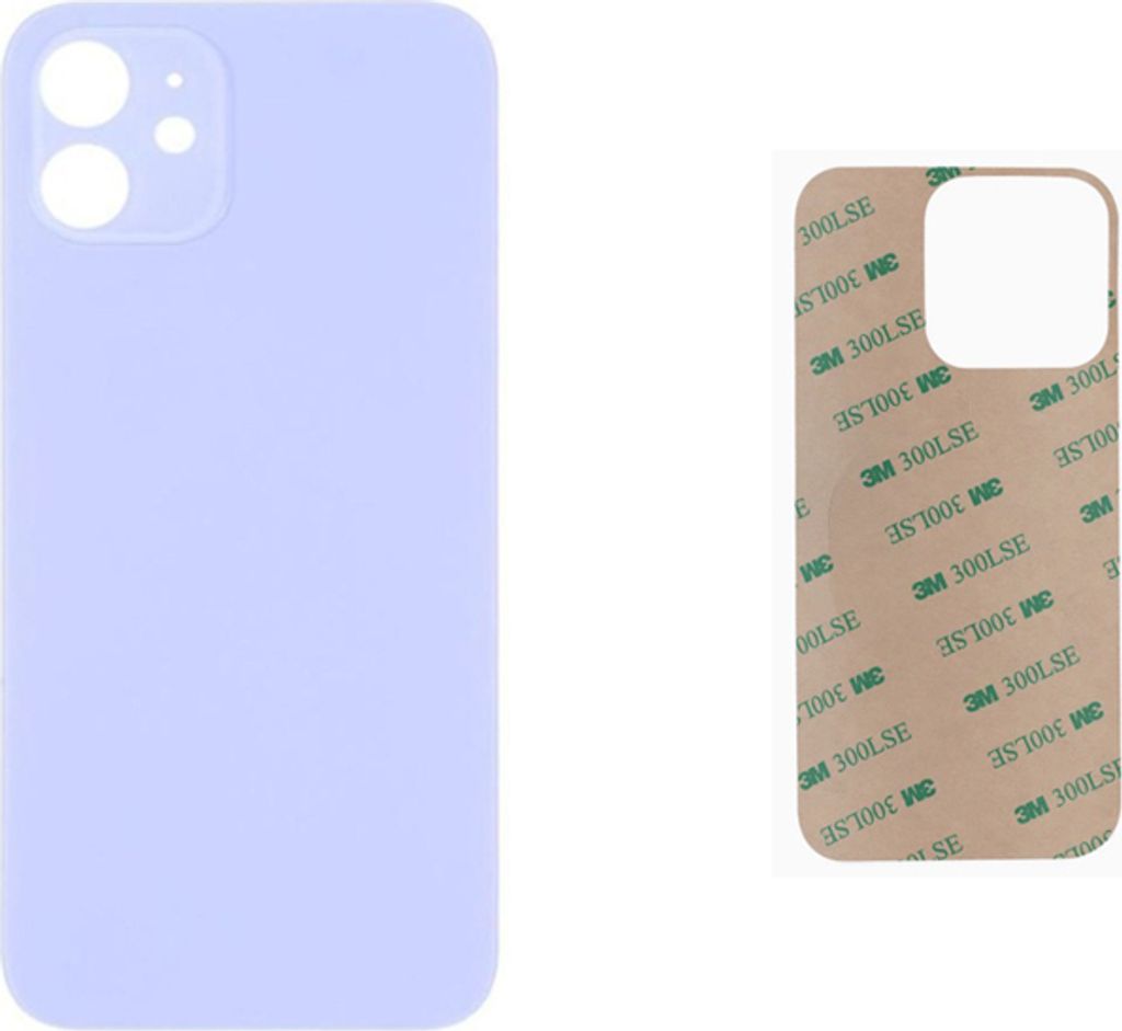 OEM iPhone 12 Mini Akkudeckel Backcover Rückseite Glas Lila Produktbild 