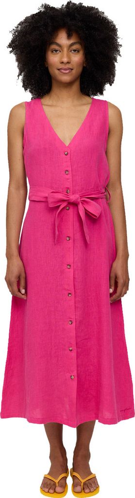 Mazine Damen Maxikleid Sleeveless Linen Maxi Dress, Größe:M, Farben:fuchsia
