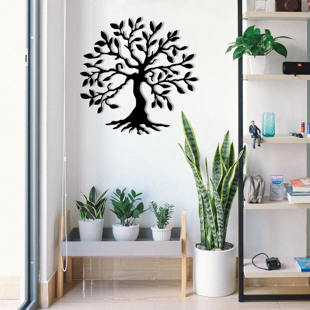Wallity, accessoire mural décoratif en métal, noir, 60 x 60 Image du produit 