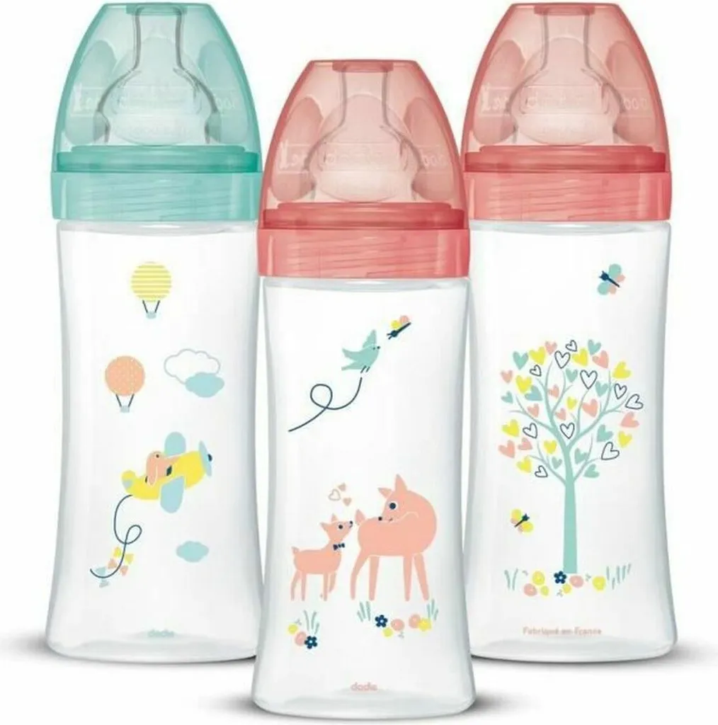Dodie Sensation+ Biberon Anti-colique 330ml Tétine Plate Débit 3 x3