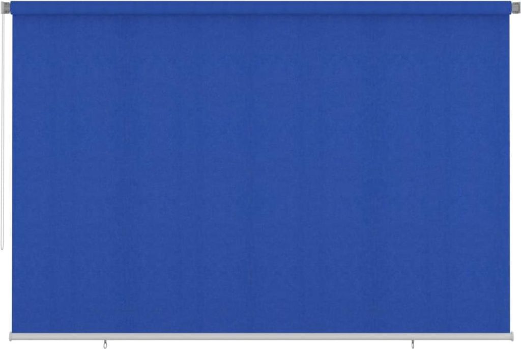 Store roulant d'extérieur 355 (l) x 230 (H) cm bleu HDPE Image du produit 