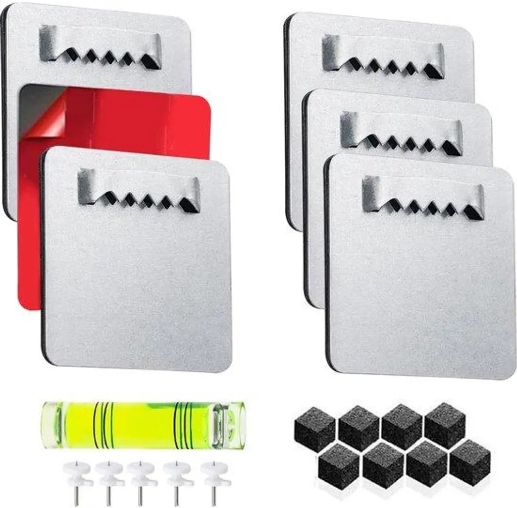 Lot de 6 supports adhésifs pour tableaux et miroirs fixation murale