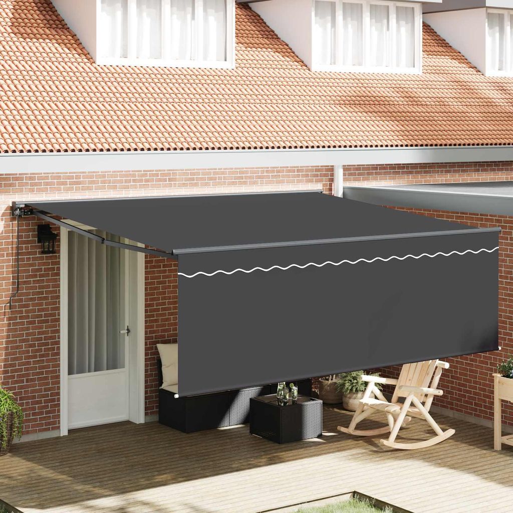 vidaXL Markisenrahmen Gelb und Weiß 350 x 250 cm