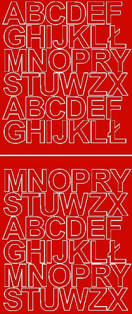 Adesivi Lettere 35mm Rosso Opaco - Design per Personalizzazione Oggetti