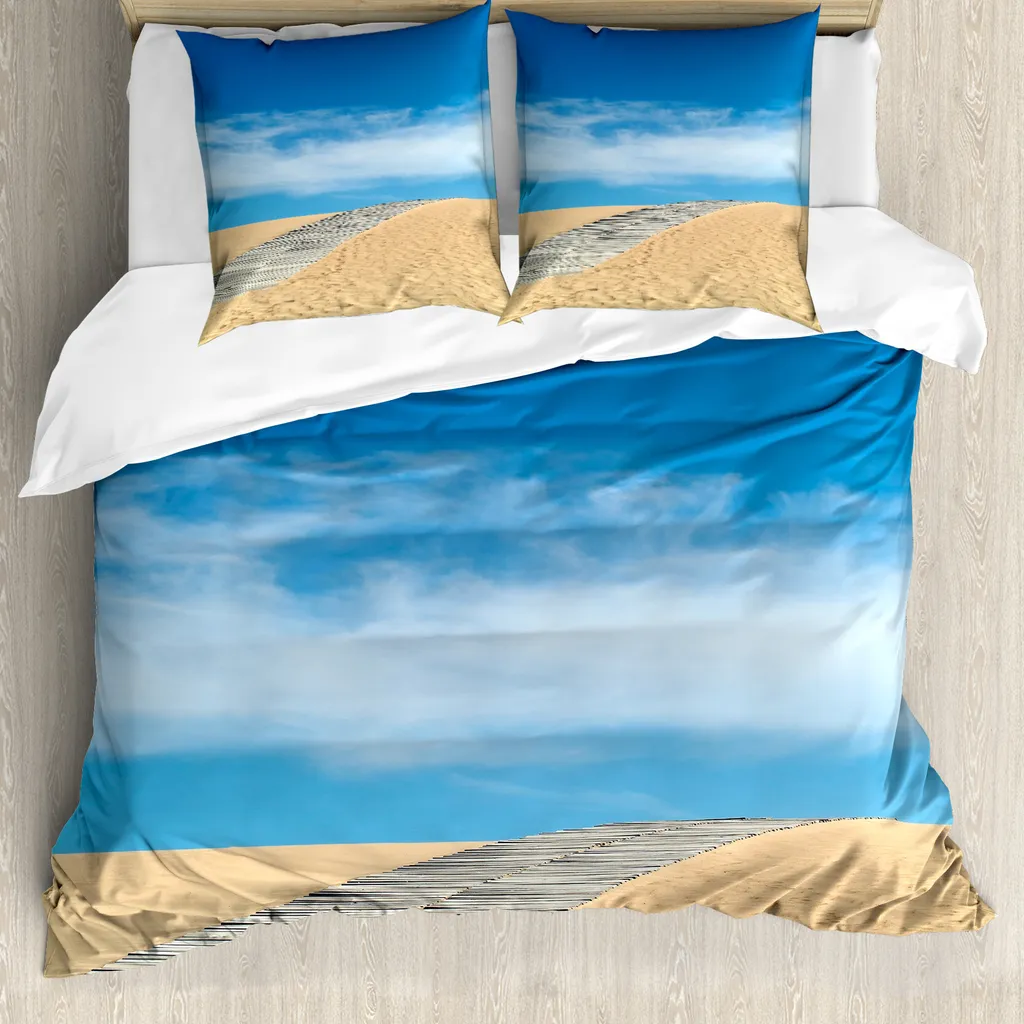 Sacco Copripiumino Antiacaro 155x220 Abakuhaus - Sabbia Blu Crema