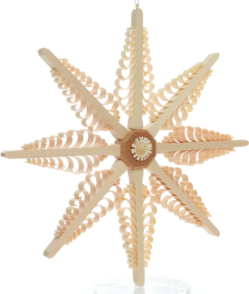 Fensterbild gestochener Holzstern BxHxT 28x5x28cm NEU