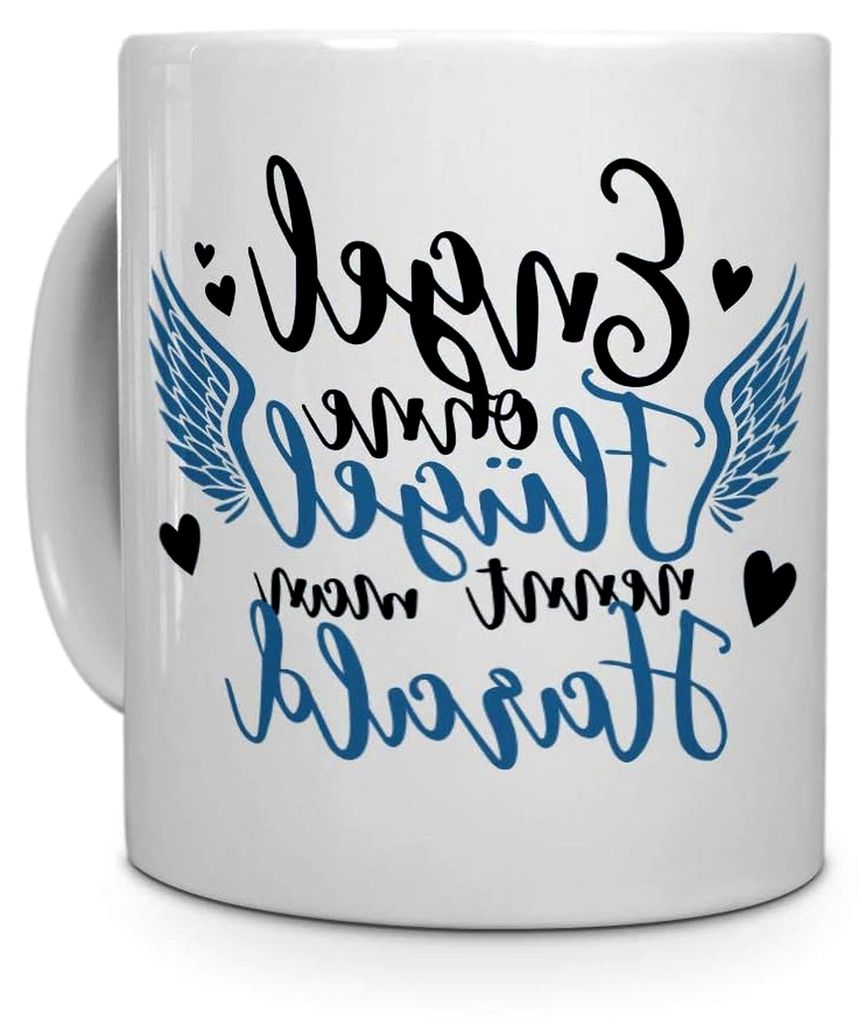 Tasse mit dem Namen Harald - Motiv Engel - Kaffeebecher in Weiß